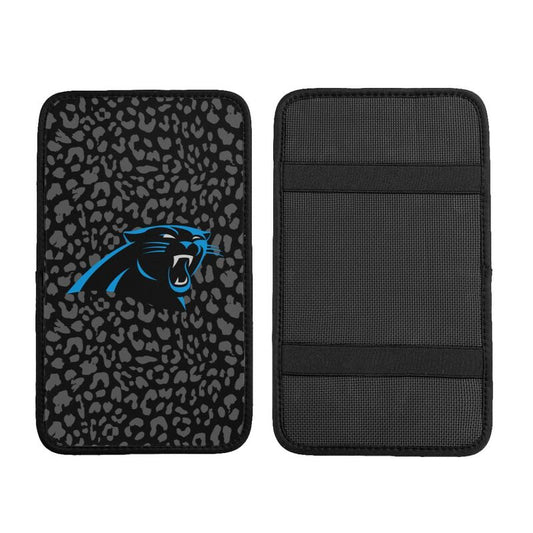 Carolina Panthers print Car handrail box cushion Personalized car armrest cover