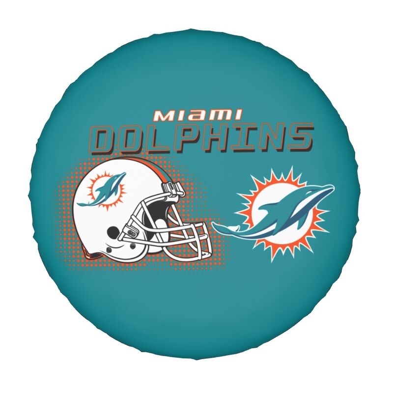 Miami Dolphins Print car tire protection cover car spare tire dust protection covers
