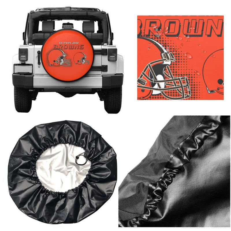 Cleveland Browns Print car tire protection cover car spare tire dust protection covers