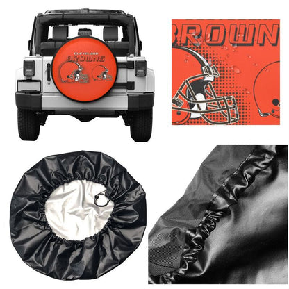 Cleveland Browns Print car tire protection cover car spare tire dust protection covers