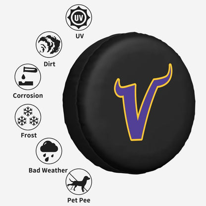 Minnesota Vikings 2 Car tire protective cover waterproof and dustproof tire cover