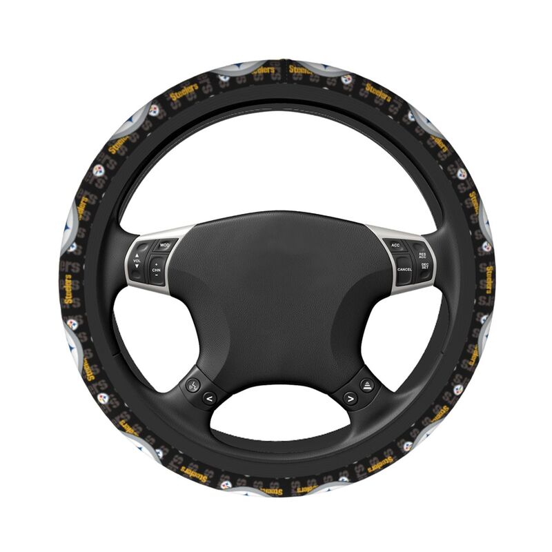 Pittsburgh Steelers 2 Printed breathable elastic steering wheel anti slip cover