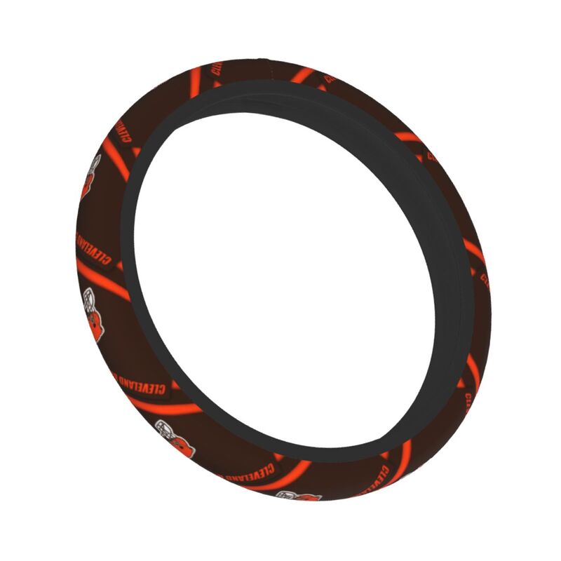 Cleveland Browns 1 Printed breathable elastic steering wheel cover anti slip cover