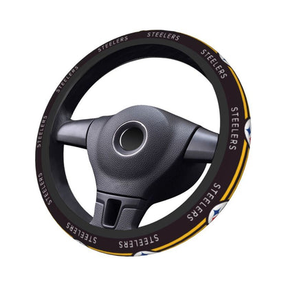 Pittsburgh Steelers 3 Printed breathable elastic steering wheel anti slip cover