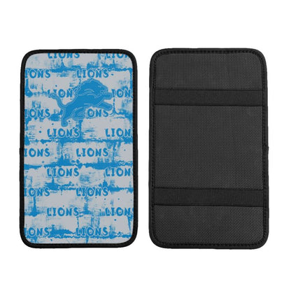Detroit Lions print Car armrest box protective cover car center console armrest pad