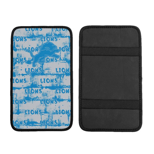 Detroit Lions print Car armrest box protective cover car center console armrest pad