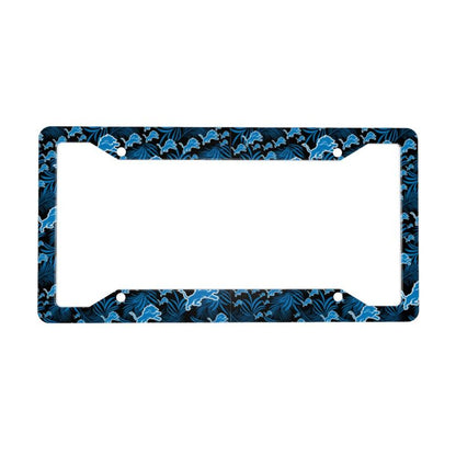 Detroit Lions Print Car license plate frame four hole license plate holder (one pair)