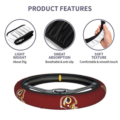 Washington Commanders Printed elastic steering wheel cover anti slip breathable