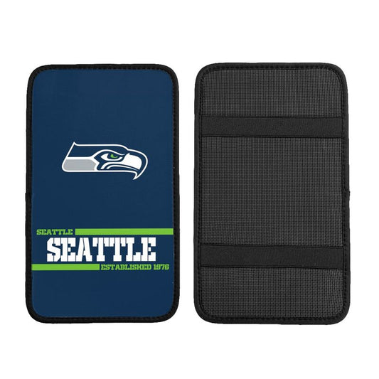 Seattle Seahawks Printed car armrest box pad Protective pad