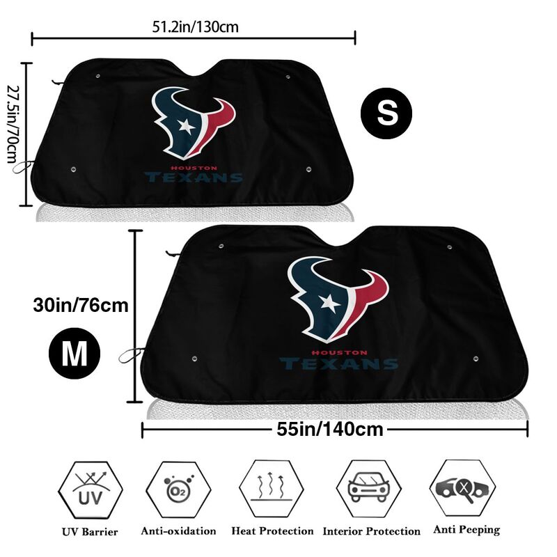 Houston Texans 6 Print suitable for front Car windshield sunshades Car windshield sunshades