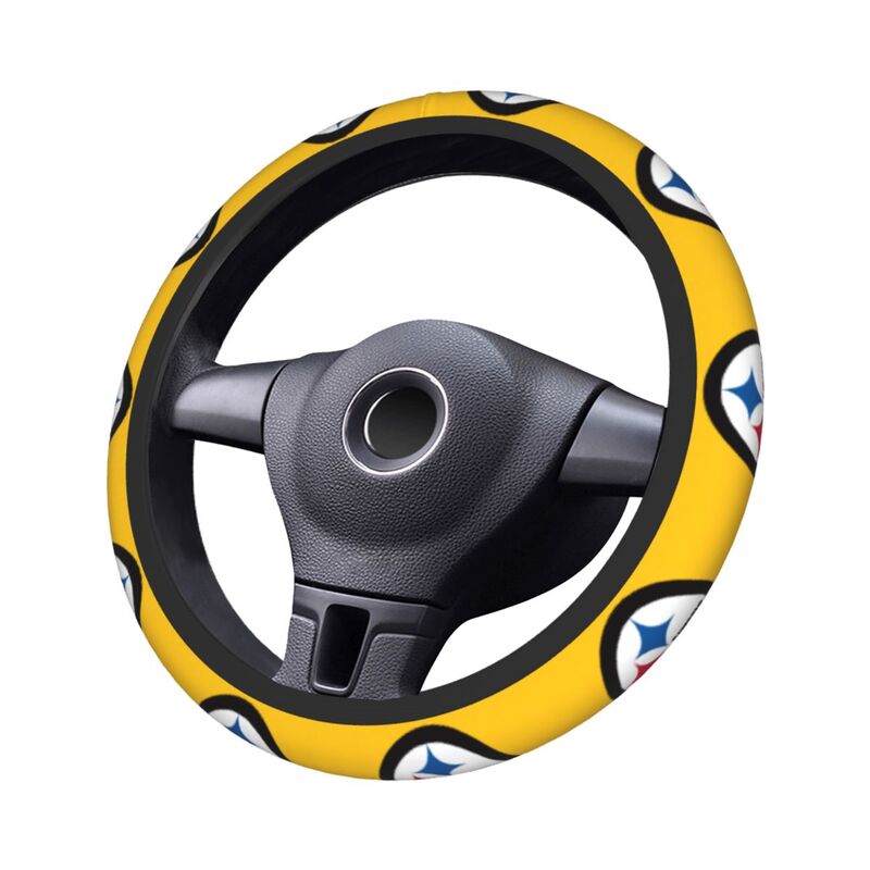 Pittsburgh Steelers 1 Printed breathable elastic steering wheel anti slip cover