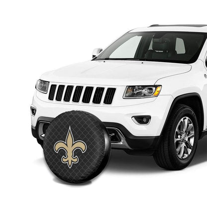 New Orleans Saints Grid background car tire waterproof dustproof protective cover
