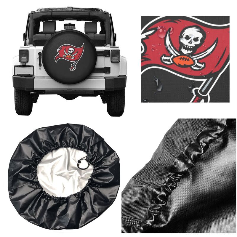 Tampa Bay Buccaneers 2 car dustproof sunscreen tyre protective cover Tyre protective cover
