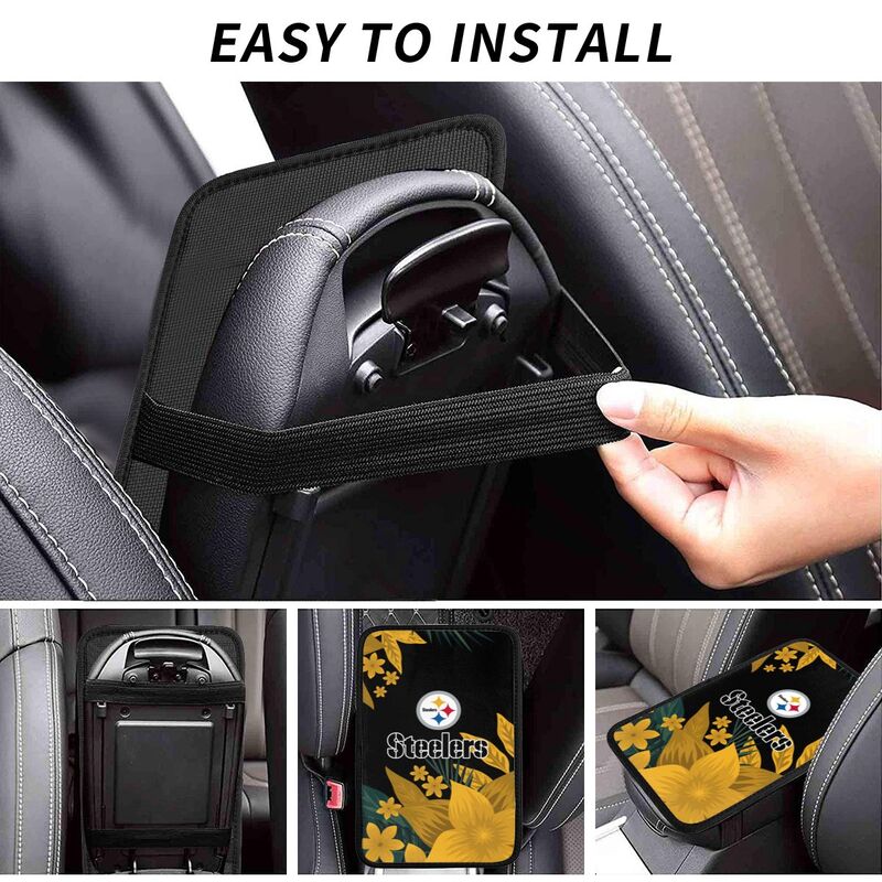 Pittsburgh Steelers Car armrest box protective cover car center console armrest pad