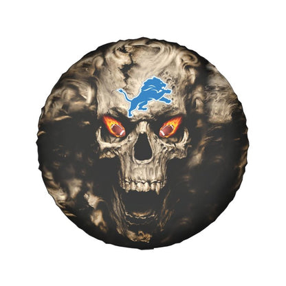 Detroit Lions print Skull print car tire cover tire dust cover