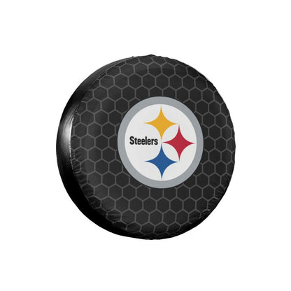 Pittsburgh Steelers Grid printed car tire cover dustproof and waterproof tire cover