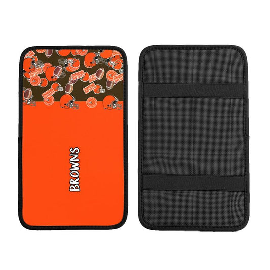 Cleveland Browns print Car center console armrest pad car armrest protective cover