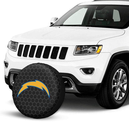 San Diego Chargers Grid printed car tire cover dustproof and waterproof tire cover