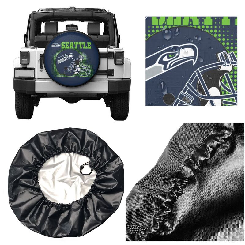 Seattle Seahawks Printed tire protection cover car sun protection tire protection cover