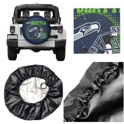 Seattle Seahawks Printed tire protection cover car sun protection tire protection cover