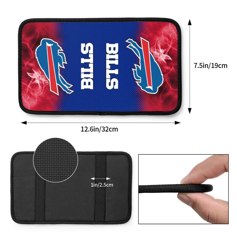 Car armrest box pad Buffalo Bills 7 Printed central armrest box cushion protective pad