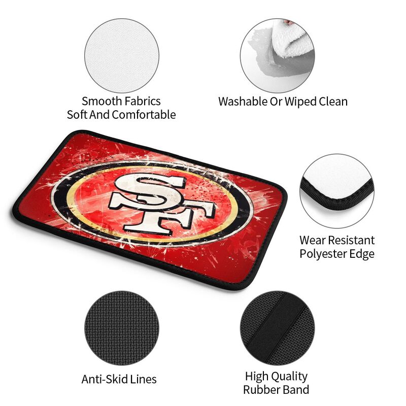 Car armrest box pad San Francisco 49ers 1 Printed central armrest box pad protective pad
