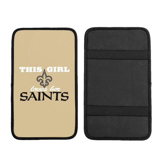 New Orleans Saints Printing car center console pad car armrest protective cover