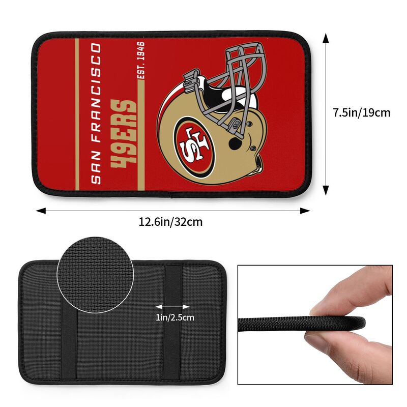 San Francisco 49ers Print car armrest box cushion armrest protective cover