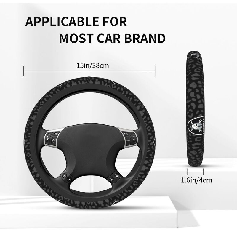 Las Vegas Raiders Printed elastic steering wheel cover car steering wheel protective cover