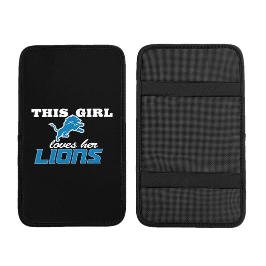 Detroit Lions Printing car center console pad car armrest protective cover