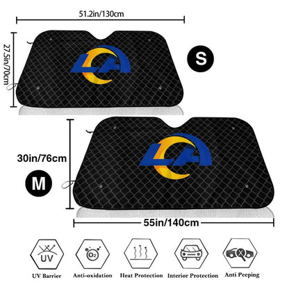 Los Angeles Rams 2 Print Car windshield sunshades is suitable front Car windshield sunshades