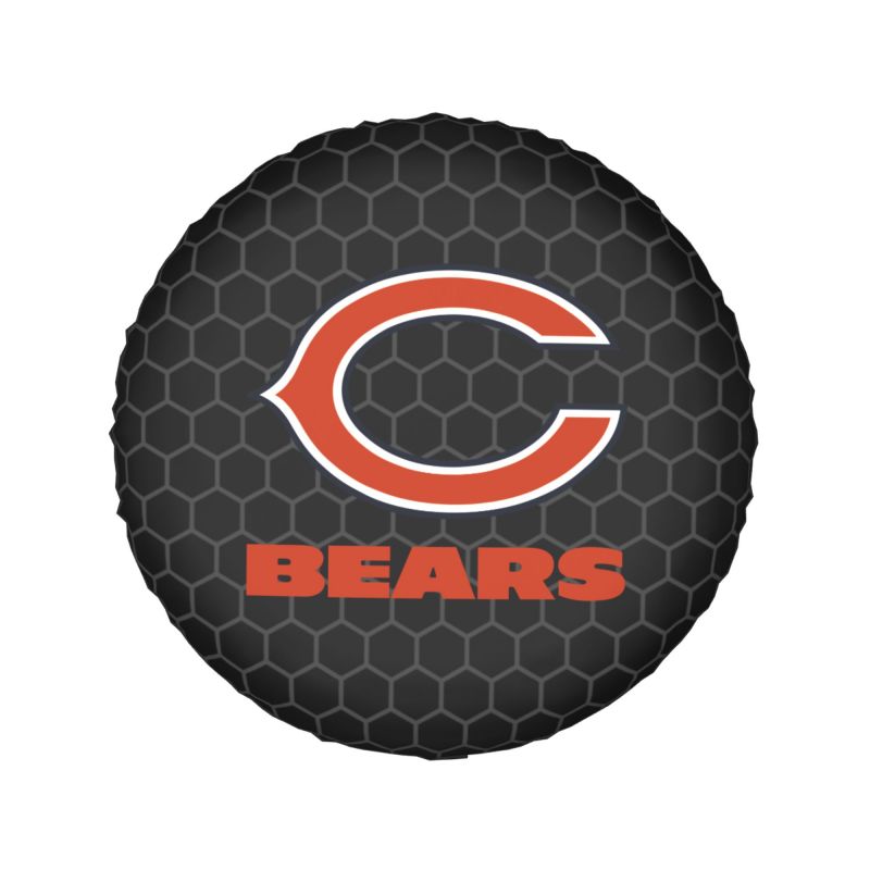 Chicago Bears Grid printed car tire cover dustproof and waterproof tire cover
