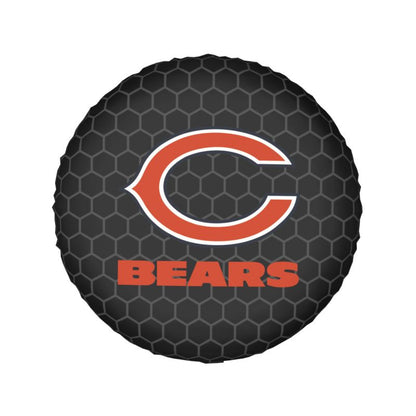 Chicago Bears Grid printed car tire cover dustproof and waterproof tire cover