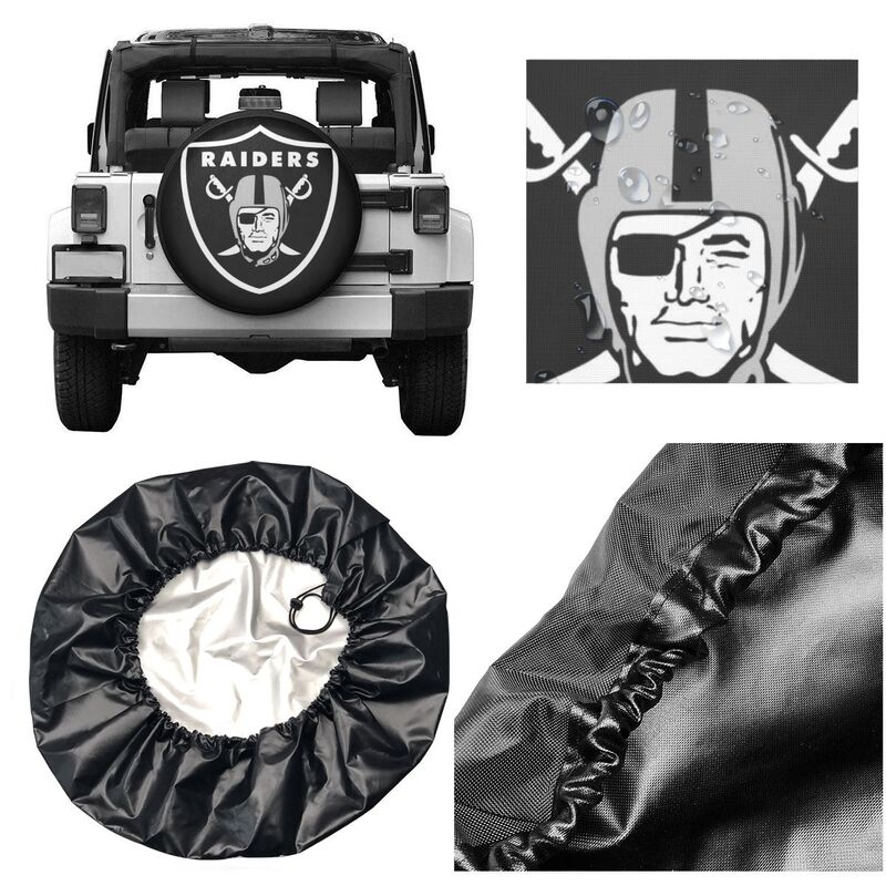 Las Vegas Raiders car dustproof sunscreen tyre protective cover Tyre protective cover