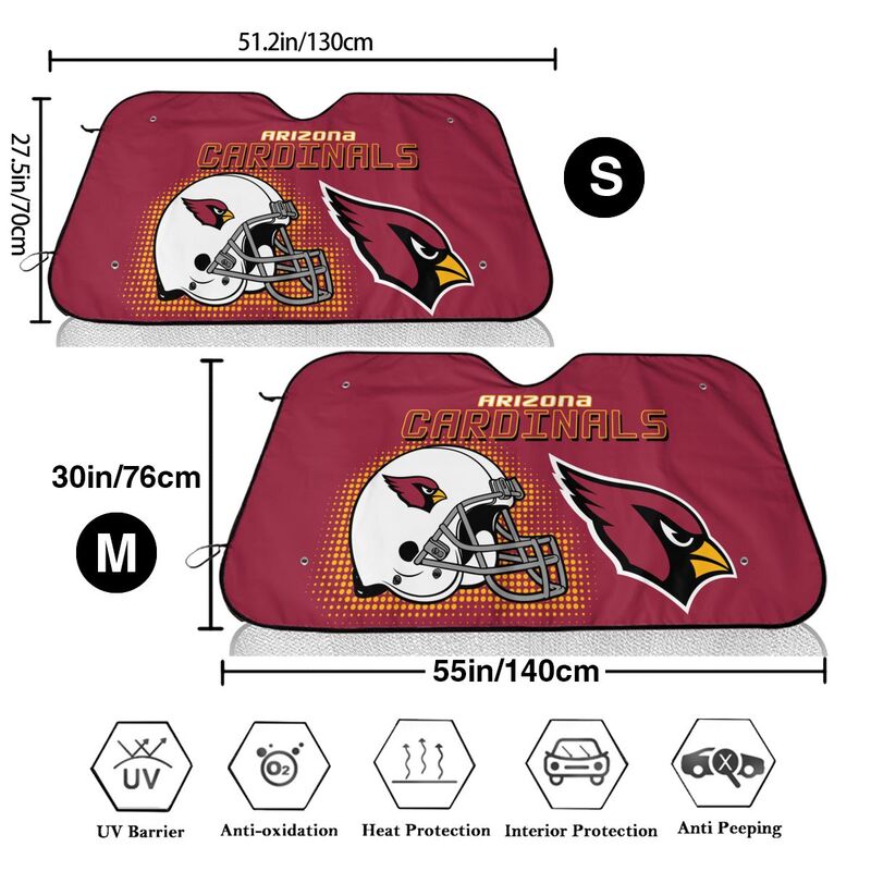 Arizona Cardinals Printing Car windshield sunshades is suitable car front windshield sunshades