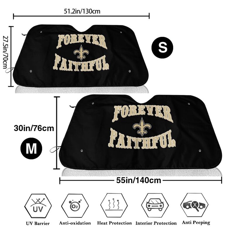 New Orleans Saints Printing car multi size front windshield sunshade car windshield sunshade