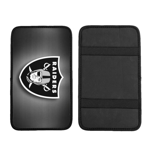 Car armrest box pad Las Vegas Raiders 2 Printed center armrest box pad protective pad