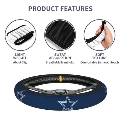 Dallas Cowboys Printed breathable elastic steering wheel anti slip cover