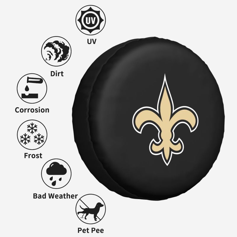 New Orleans Saints Car tire protective cover waterproof and dustproof tire cover
