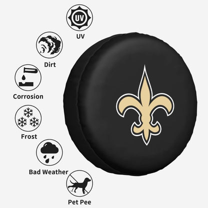New Orleans Saints Car tire protective cover waterproof and dustproof tire cover