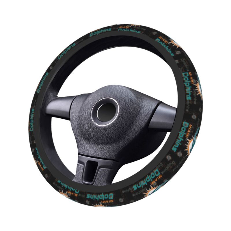 Miami Dolphins Printed elastic steering wheel cover breathable protective cover