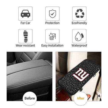 New York Giants print Car handrail box cushion Personalized car armrest cover