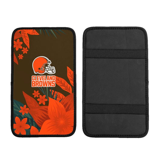 Cleveland Browns Car armrest box protective cover car center console armrest pad