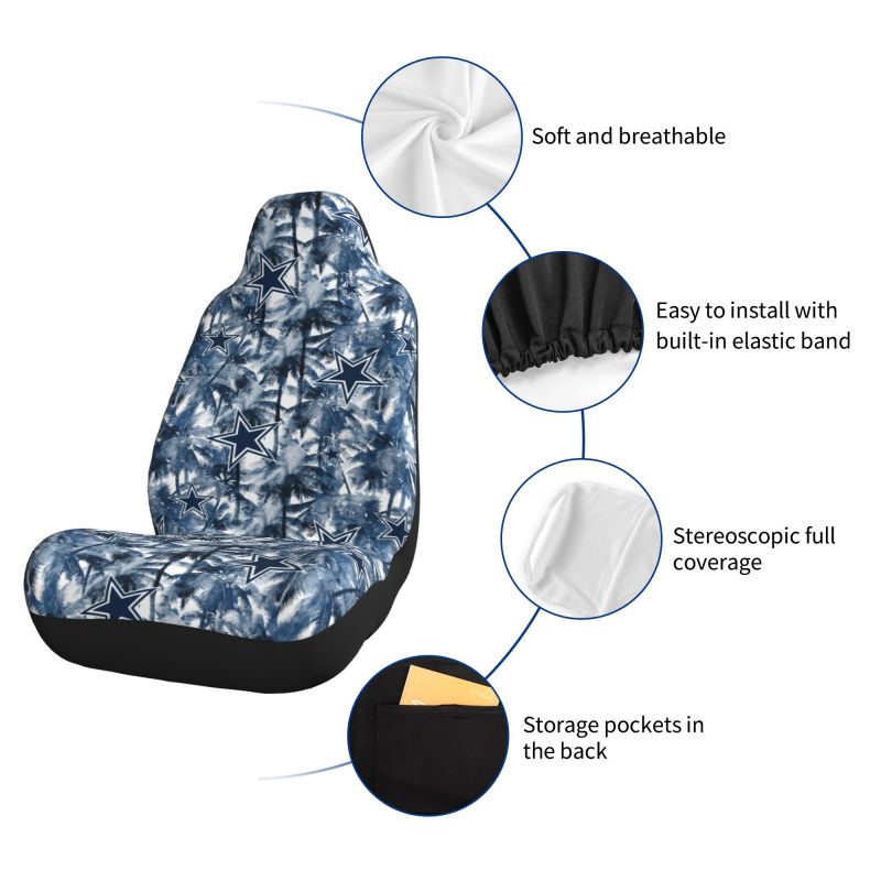 Dallas Cowboys 2 Printed seat dust protection cover car seat protective cover