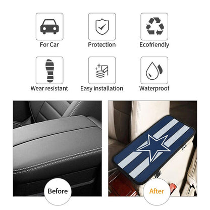 Car armrest box pad Dallas Cowboys 1 Printed central armrest box cushion protective pad