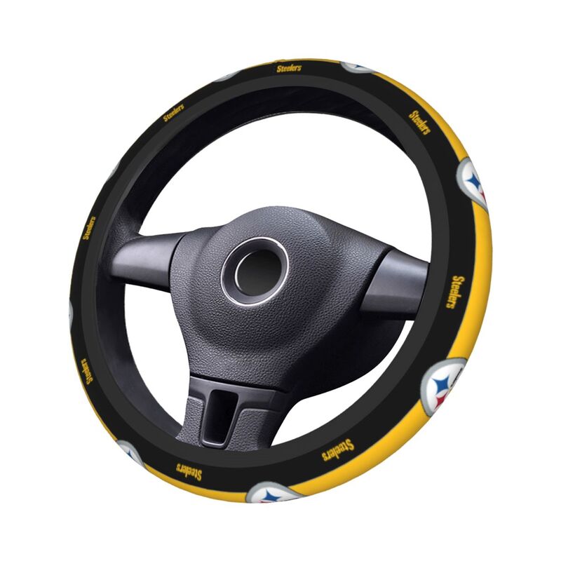 Pittsburgh Steelers Printed breathable elastic steering wheel anti slip cover