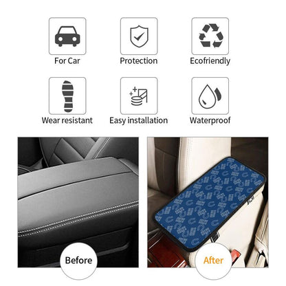 Indianapolis Colts  Printed armrest protective cover car armrest box cushion