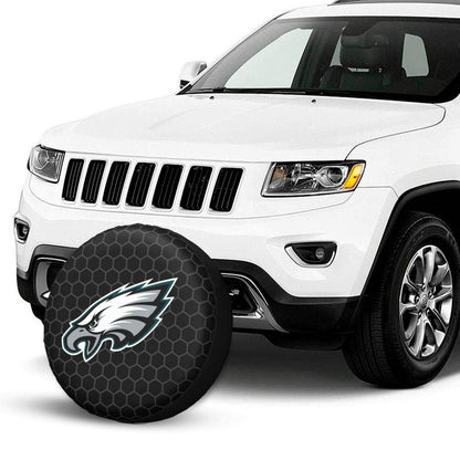 Philadelphia Eagles Grid printed car tire cover dustproof and waterproof tire cover