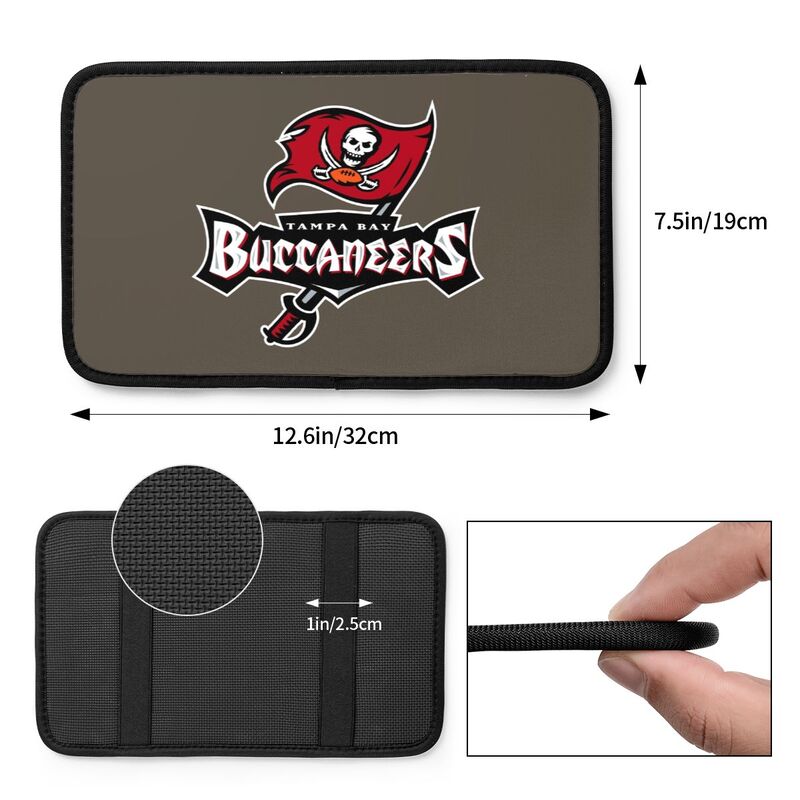 Car armrest box pad Tampa Bay Buccaneers 6 Printed center armrest box pad protective pad