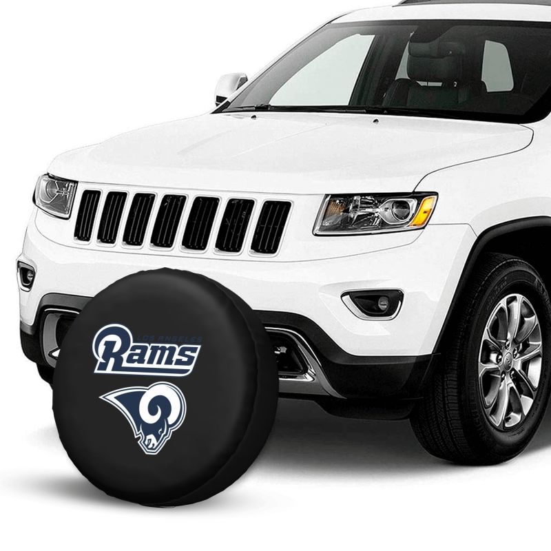 Los Angeles Rams 2 Car tire protective cover waterproof and dustproof tire cover